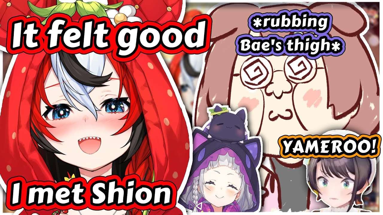 Bae met Shion for the first time and let Korone rub her thigh for a good hour! [Hololive EN]