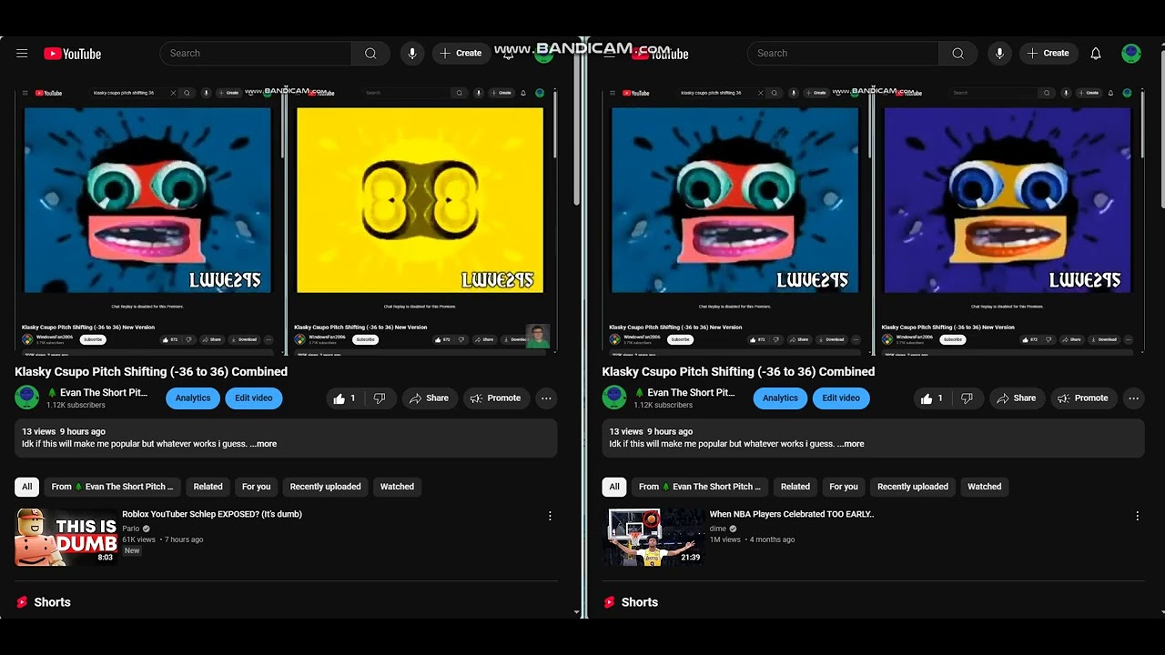Klasky Csupo Pitch Shifting (-36 to 36) Combined Squared