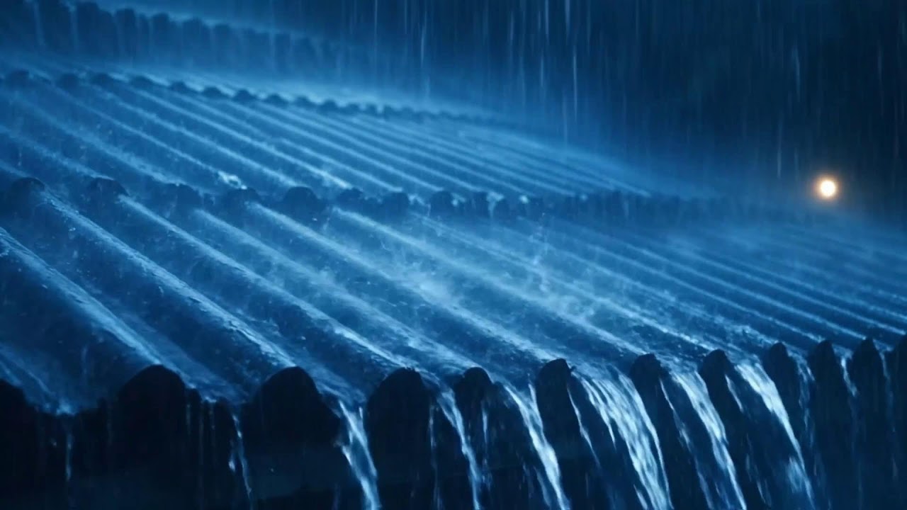 ASMR Roof Rain in the Deep Woods | Night Storm Ambience