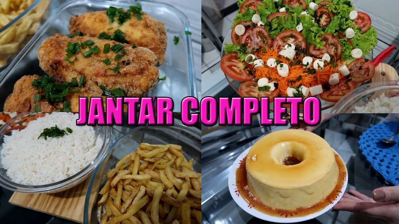 JANTAR COMPLETO:  PRATO PRINCIPAL E SOBREMESA