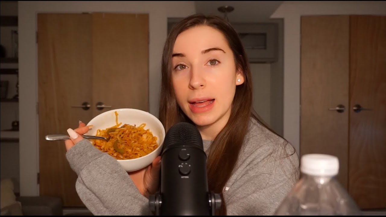 ASMR Mukbang & Story Time | My First Date
