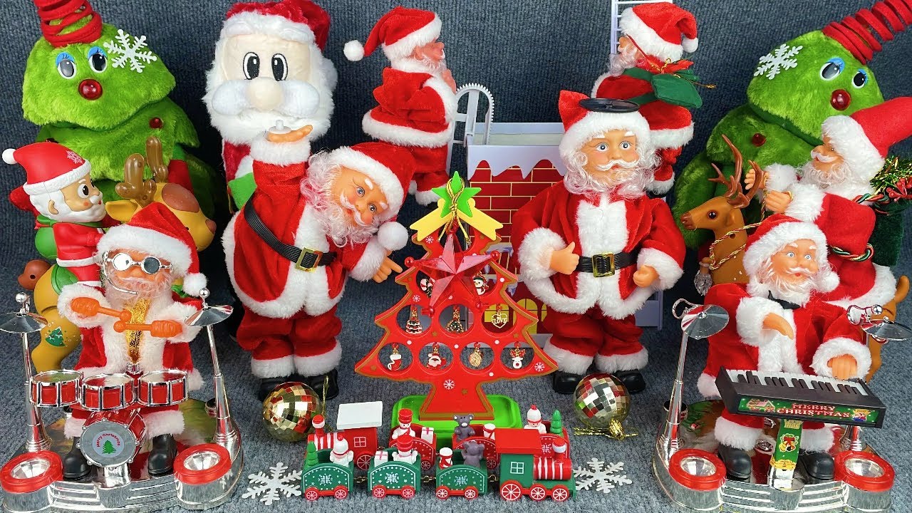 10 Minutes Satisfying with Unboxing Santa Claus Climbing Toys Set Review | ASMR 