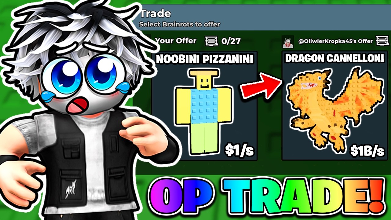 TRADUJE OD NOOBINI DO DRAGONA W 1 GODZINĘ STEAL A BRAINROT! Roblox