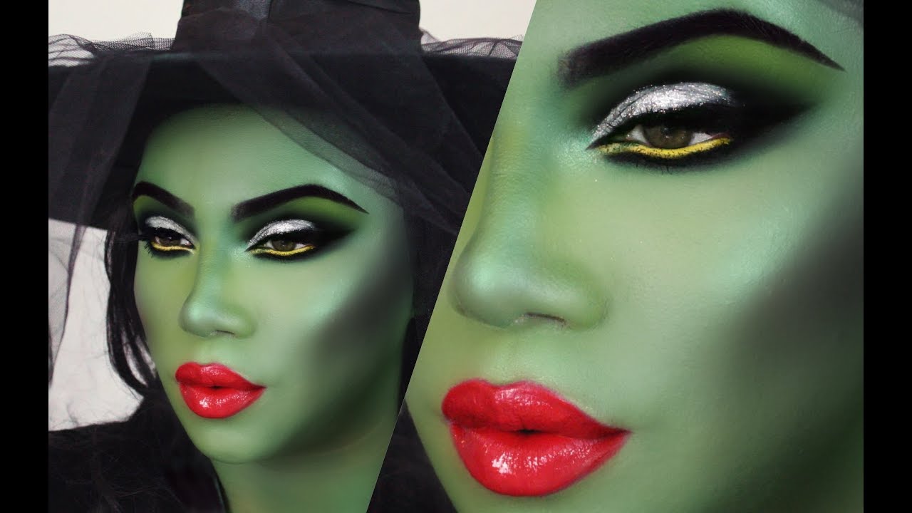 Урок макияжа Зелёной Ведьмы на Хэллоуин | В стиле Эльфабы, Wicked With и Малефисенты