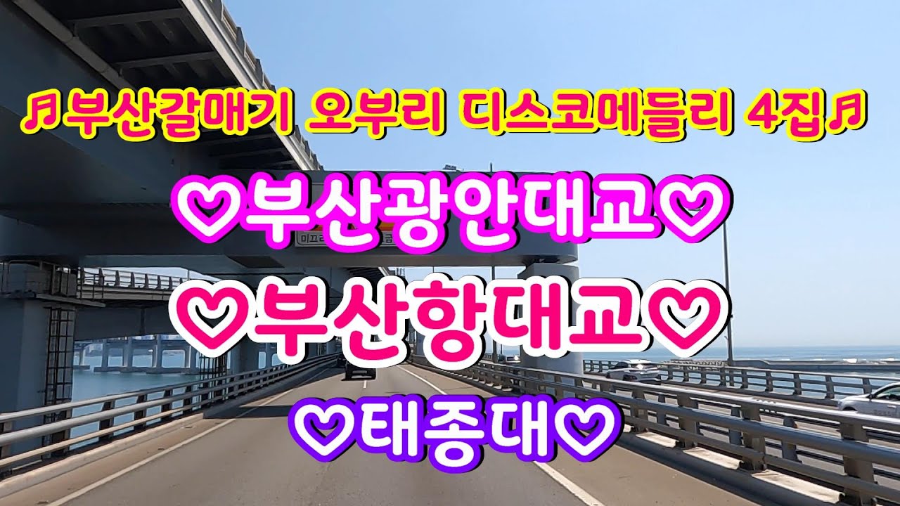 #부산광안대교#부산항대교#남향대교#태종대#부산갈매기오부리디스코메들리8집#관광버스디스코메들리#메들리모음#디스코메들리모음#뽕짝디스코메들리🌹2021+06+05🌹
