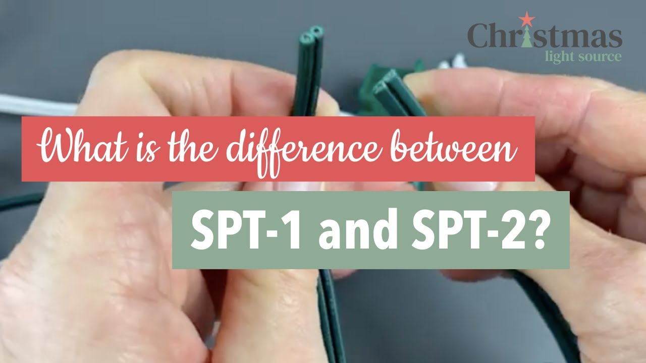 What is the difference between SPT-1 and  SPT-2 when it comes to Christmas lights?