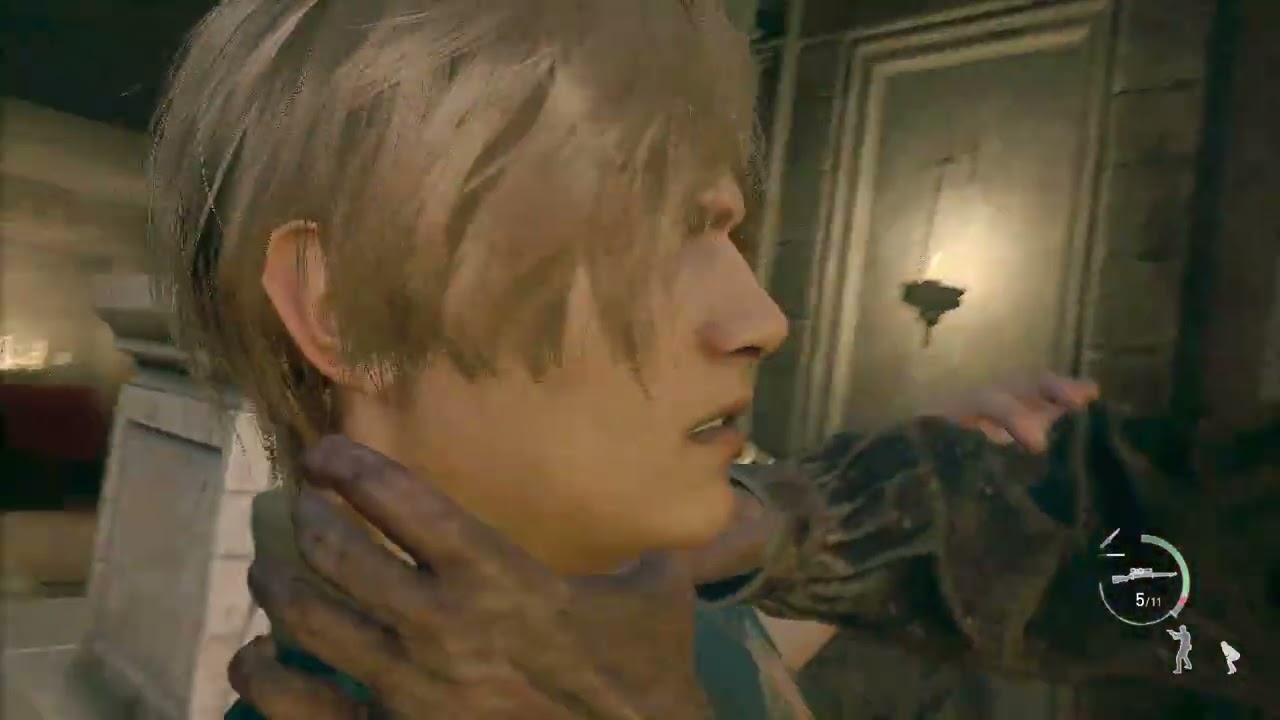 Playing Resident Evil 4 Remake on Assisted til I get S+ (3) LEON LOOKS GOOFY WITH THE DEER ANTLERS