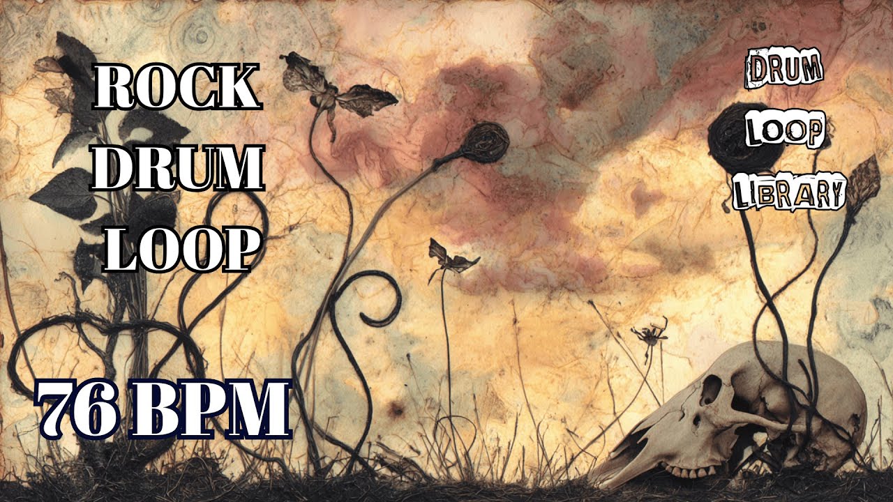 76 BPM Rock Drum Loop | Laid Back Groove | Royalty Free Drum Loop