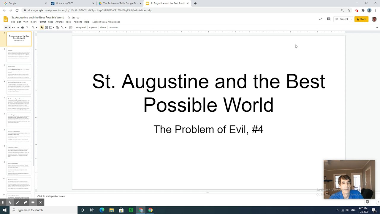 St. Augustine and the Best Possible World
