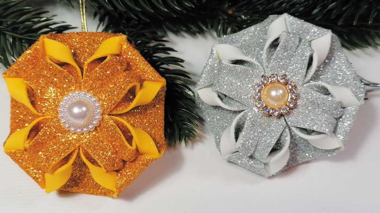 3D Glitter Foam Snowflake ❄️ | Easy DIY Christmas Decoration