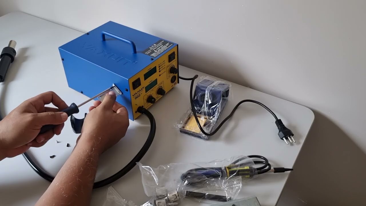 Unboxing da Estação de Solda Yaxun 902+ — Primeiras Impressões
