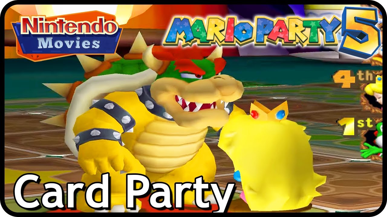 Mario Party 5 - Card Party (4 Players, Mario vs Yoshi vs Peach vs Daisy)