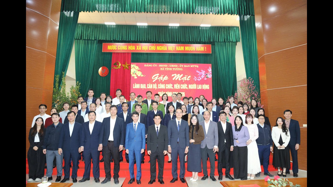 Chương trình văn nghệ gặp mặt cán bộ CCVC xã Vĩnh Tường nhân dịp Tết Nguyên đán Bính Ngọ 2026.