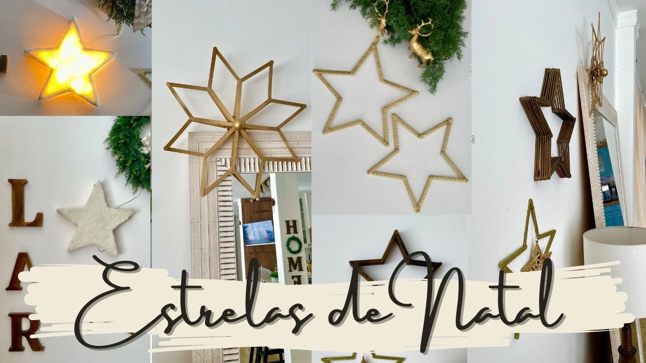 Faça ESTRELAS práticas e gastando pouco para decoração de Natal ou Ano Novo