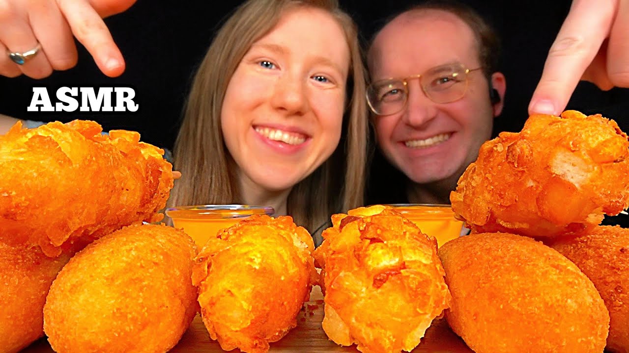 ASMR KOREAN MOZZARELLA CORN DOGS MUKBANG (No Talking) EATING SOUNDS