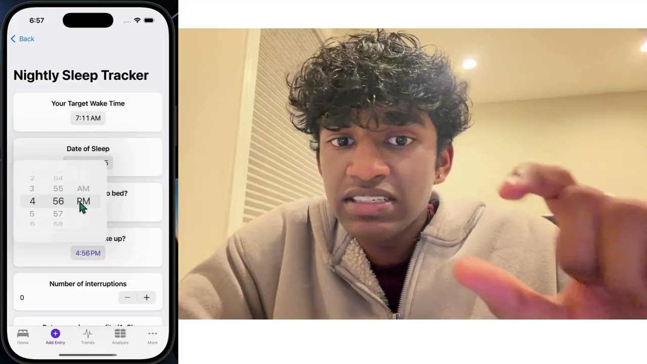 SlumberSense &ndash; AI-Powered Sleep Improvement App | Congressional App Challenge 2025
