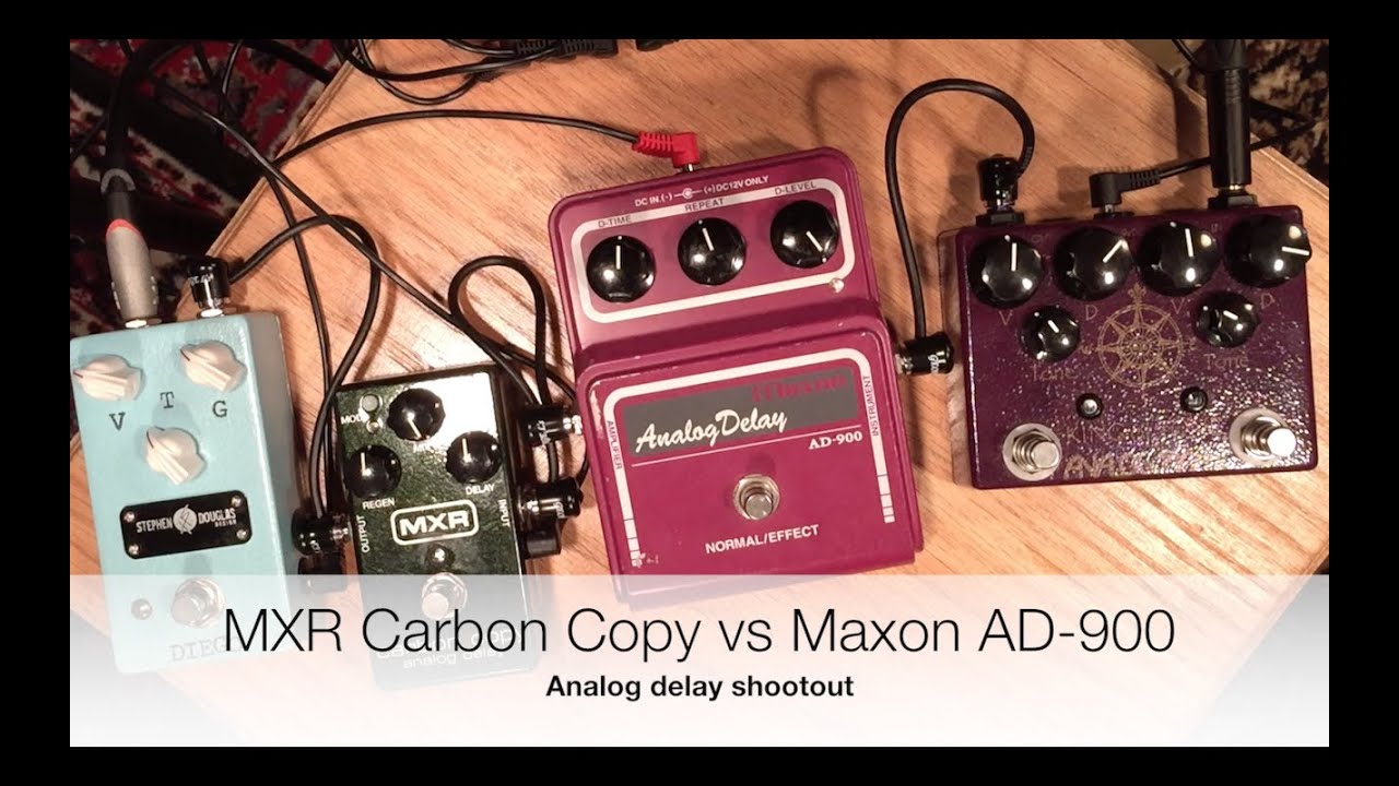 MXR Carbon Copy vs Maxon AD900 Analog Delay comparison