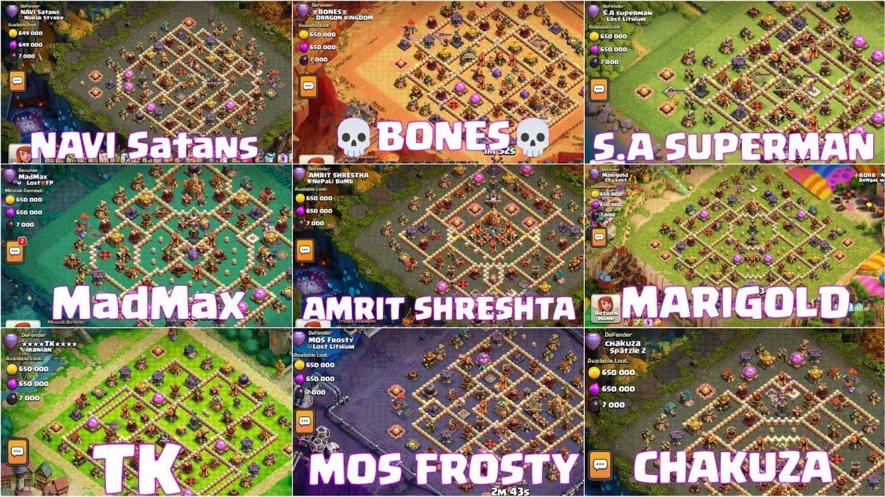 GLOBAL TOP 20 BEST TH16 LEGEND BASE WITH PROOF| ANTI 2 STAR LEGEND BASE LINK| TH16 PUSH BASE LINK