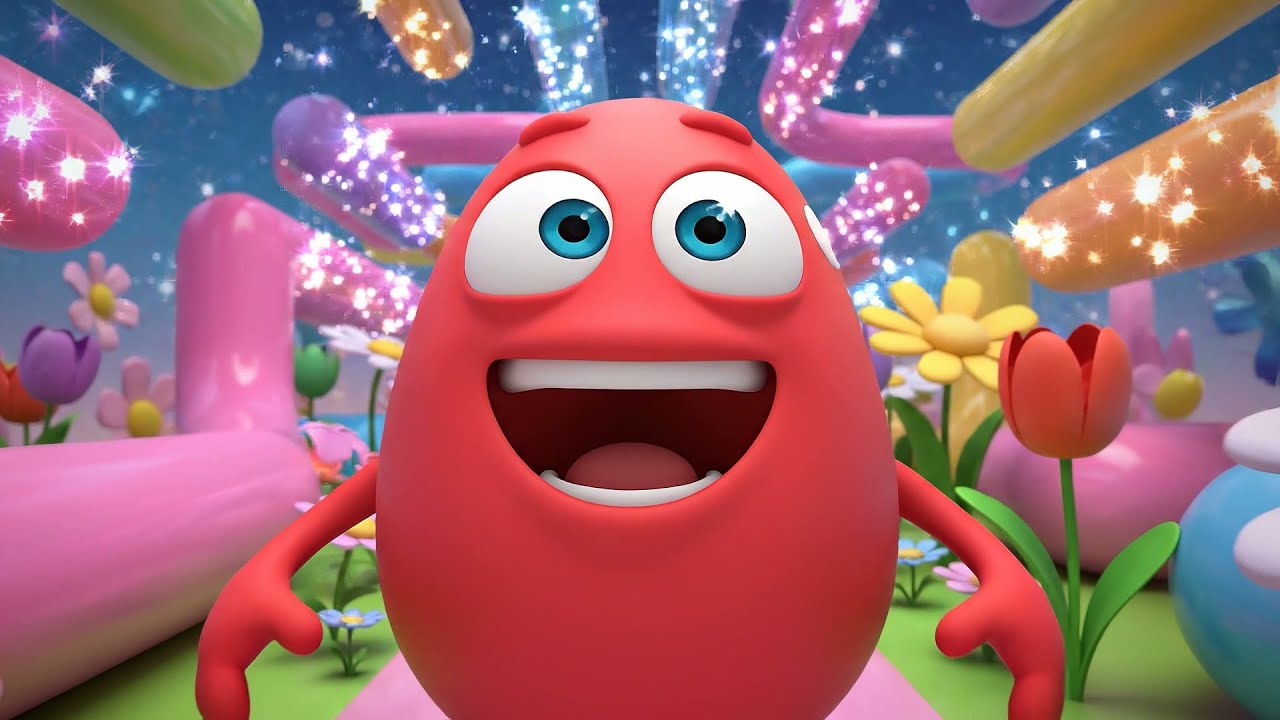 O Wobbly Bean de Fall Guys rolou por um labirinto | Canções Infantis e Rimas para Crianças