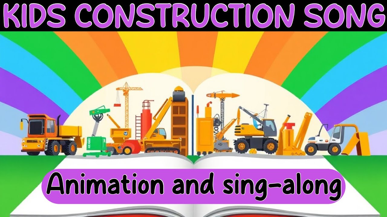 Building & Construction Song | Animation For Kids | Toddler Music | Fun & Educational