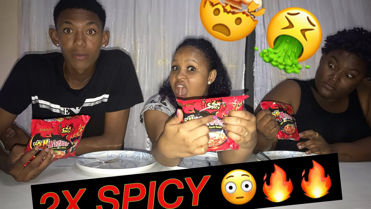 2X SPICY NOODLE CHALLENGE🔥*I Cried*🔥