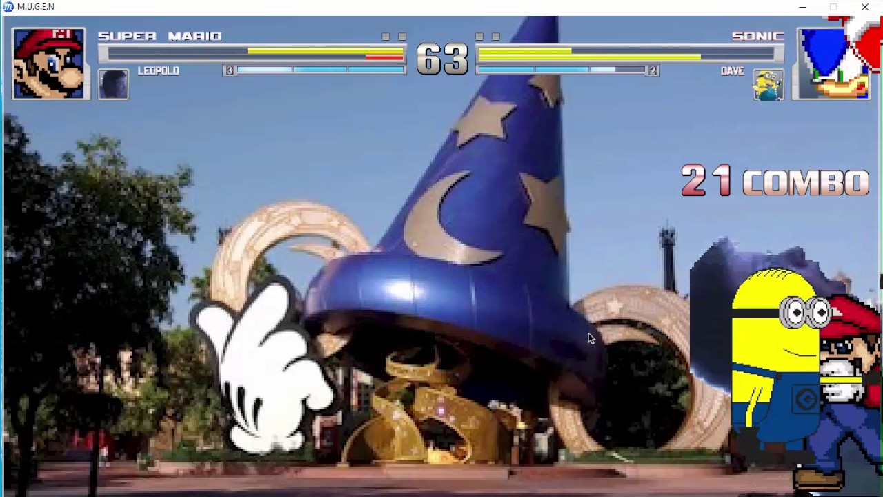 M.U.G.E.N - Mario and Leopold vs. Sonic and Dave