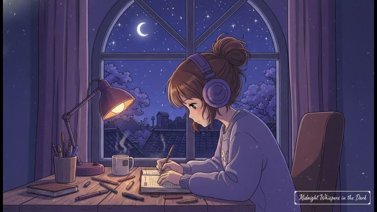 Midnight Whispers in the Dark - Dark Lofi Hip Hop Mix