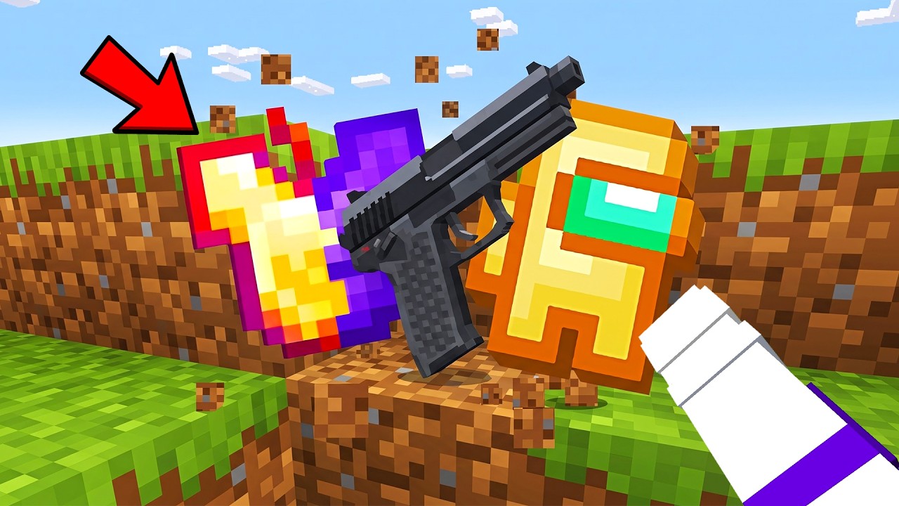Minecraft, But DIRT Gives Op Items...