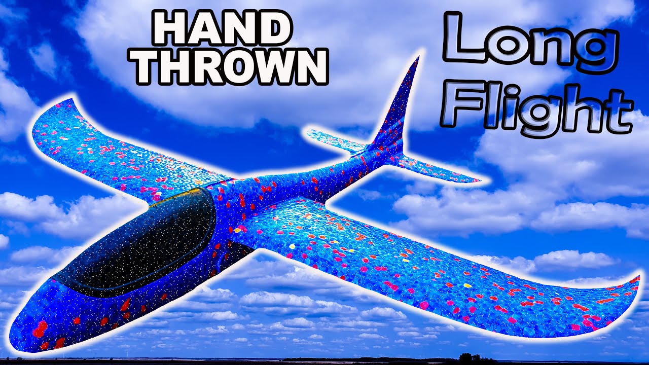 Hand Throwing Glider Plane 100 feet long Flight