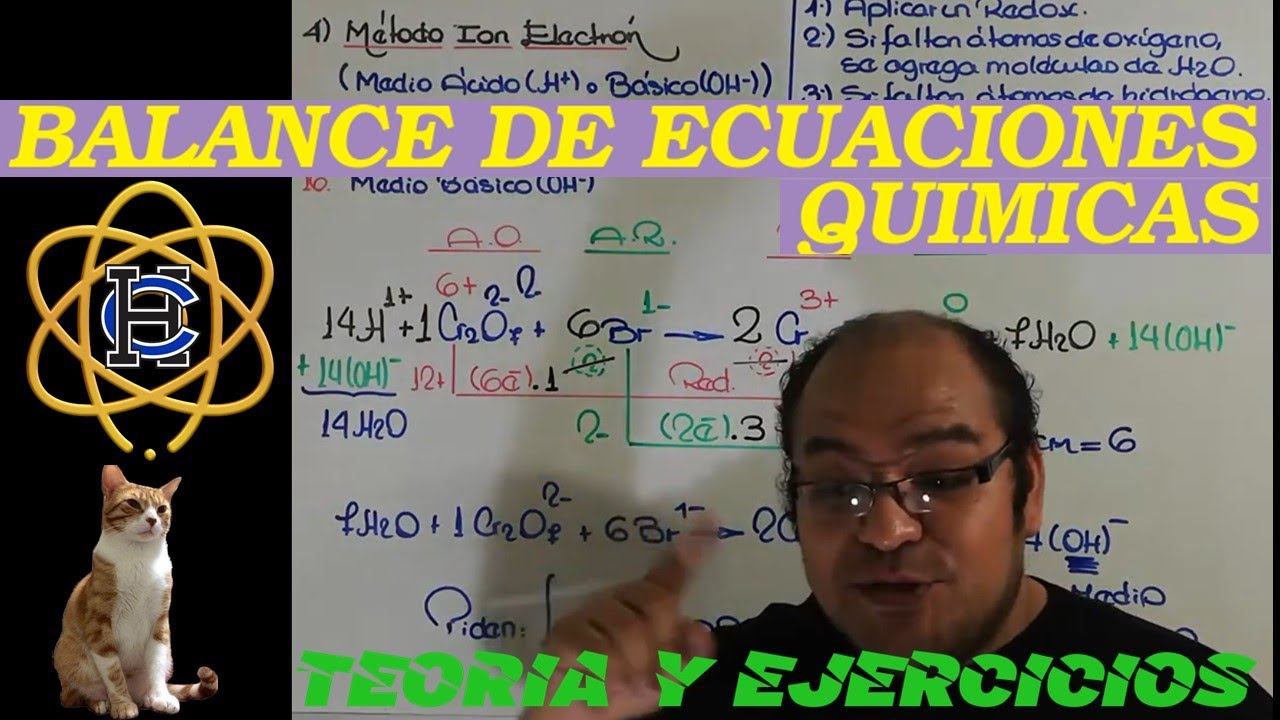 BALANCE DE ECUACIONES QUIMICAS: METODO  TANTEO, ALGEBRAICO, REDOX Y ION ELECTRON (TEORIA Y PRACTICA)