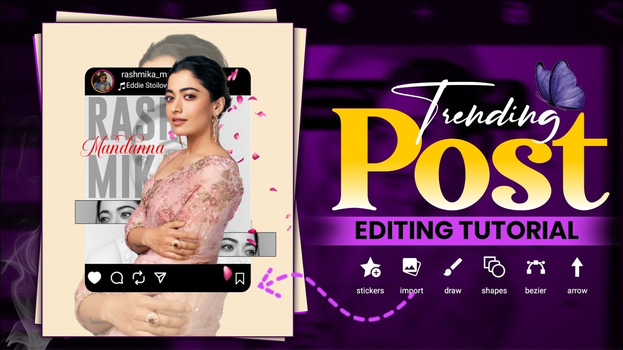 New Trending Photo Editing | Viral Instagram Post Design Tutorial
