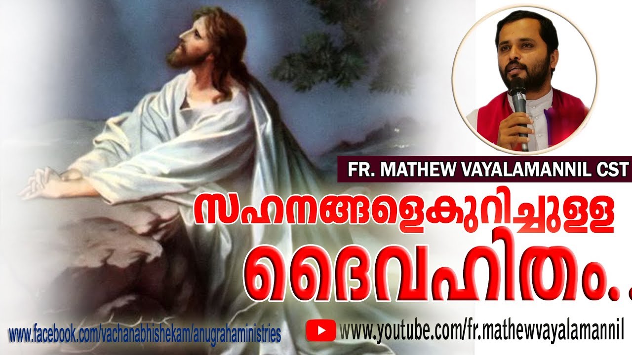 സഹനങ്ങളെക്കുറിച്ചുള്ള ദൈവഹിതം. Fr.Mathew Vayalamannil CST