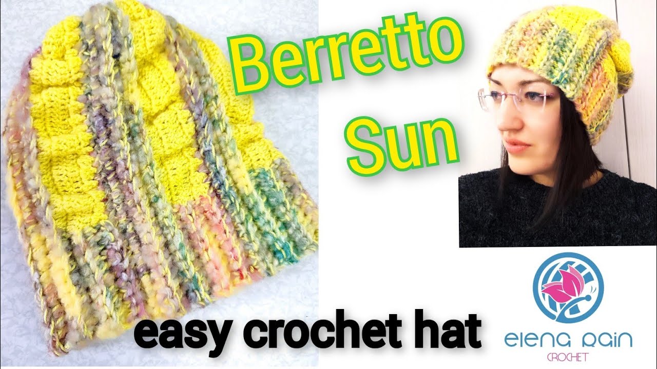 Tutorial Berretto Sun all'uncinetto / Easy Hat crochet / un cappello velocissimo all'uncinetto