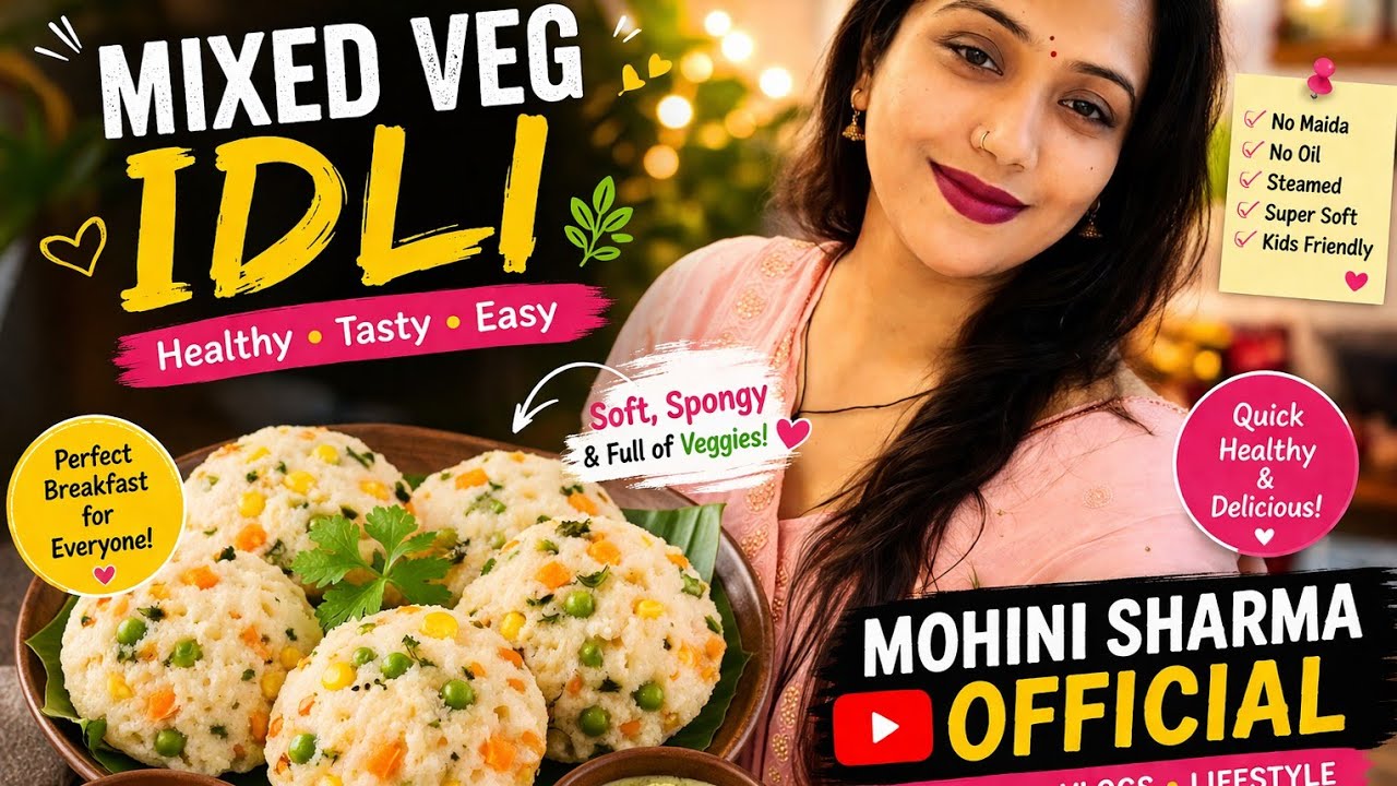 Mixed vegetable Rawa idli #south Indian food 😋 #नमस्तेभारत #Indianfood