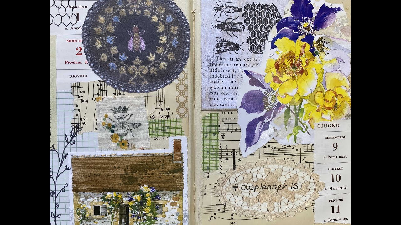 Craft with me | 5 prompt weekly collage challenge 2021 #cwplanner15 | Margarete Miller