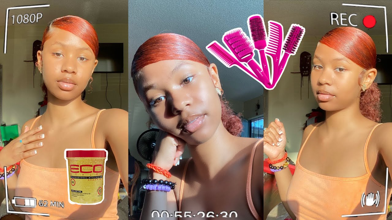 Sleek Side Part Bun + Edges Tutorial