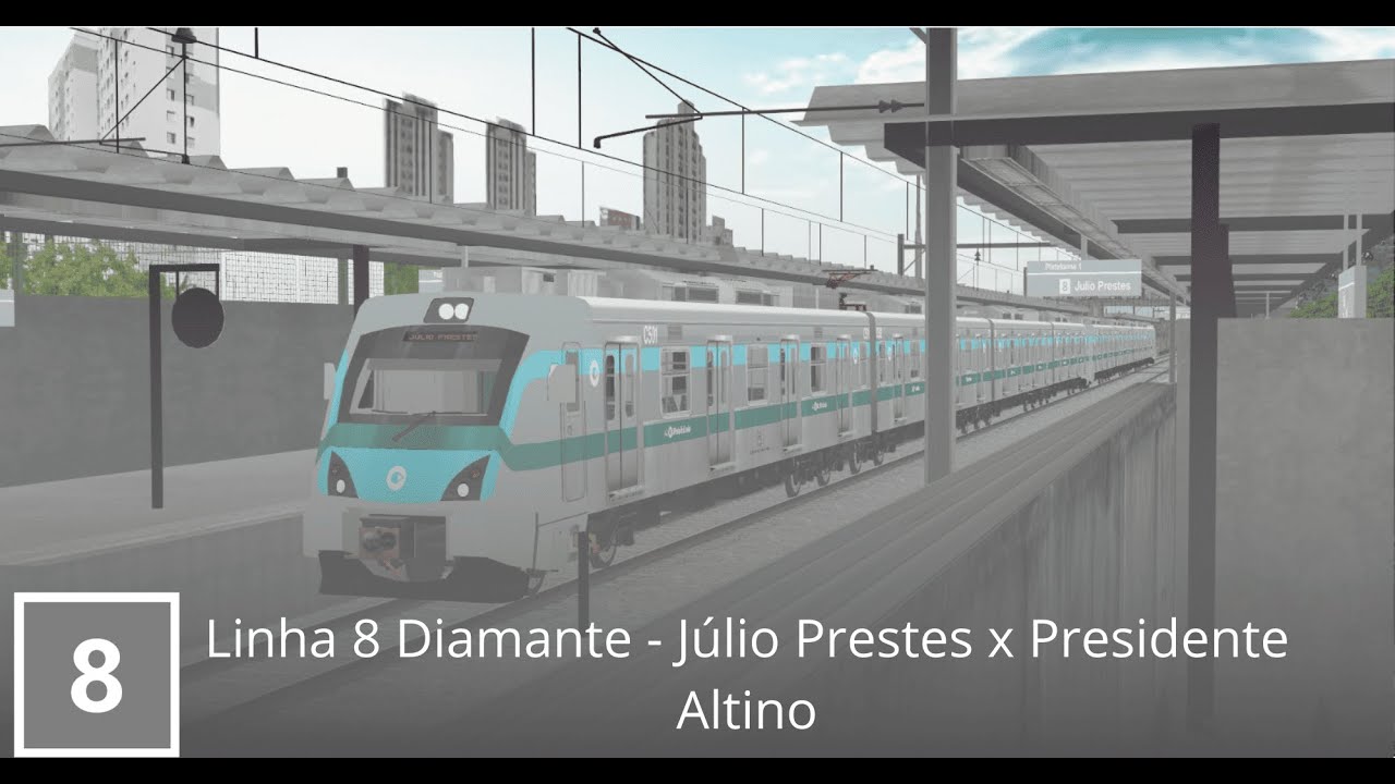 [ViaMobilidade] Linha 8 Diamante - Série C50 | Julio Prestes × Presidente Altino [OpenBVE]