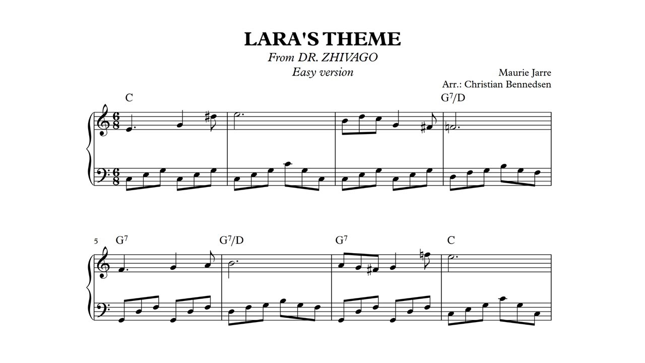 Dr. Zhivago - Lara's Theme - Easy