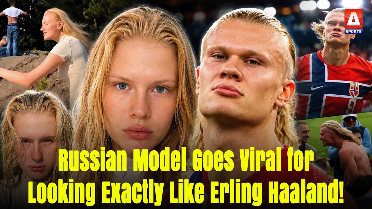 Russian Model Goes Viral for Looking Exactly Like Erling Haaland! 😱 | A Sports