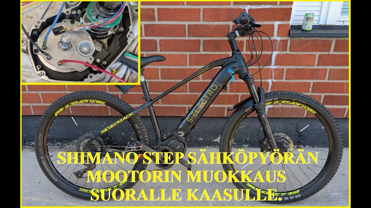 Модификация электровелосипеда под прямой карбюратор, Shimano step.