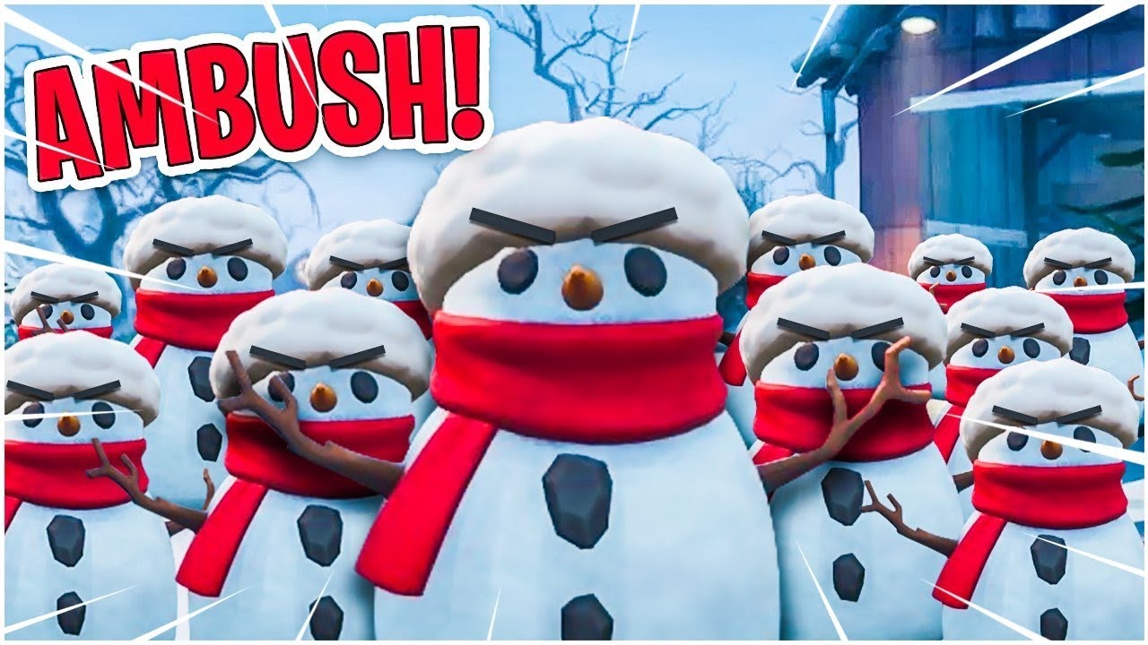 i ONLY used the NEW SNOWMAN skin to ambush default skins....