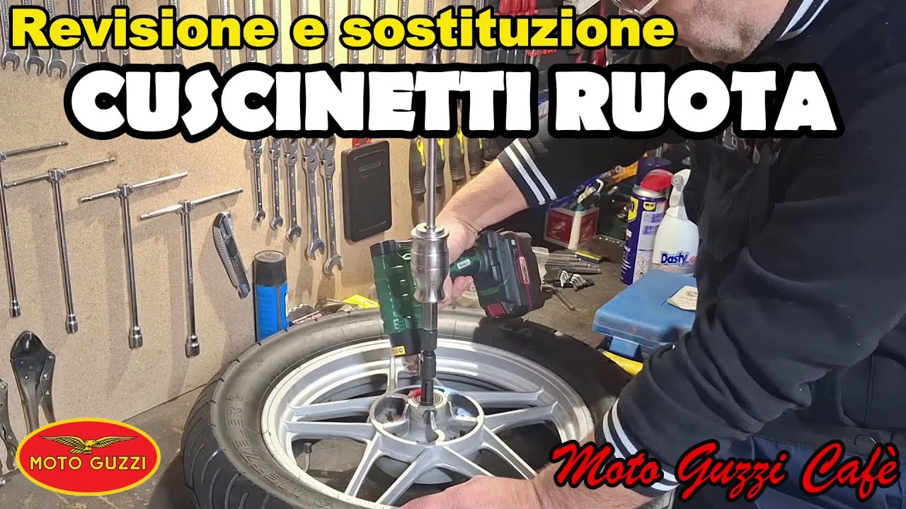 Revisione e sostituzione cuscinetti ruota Moto Guzzi V35 V50 V65 V75 - Motorrad-Radlager wechseln