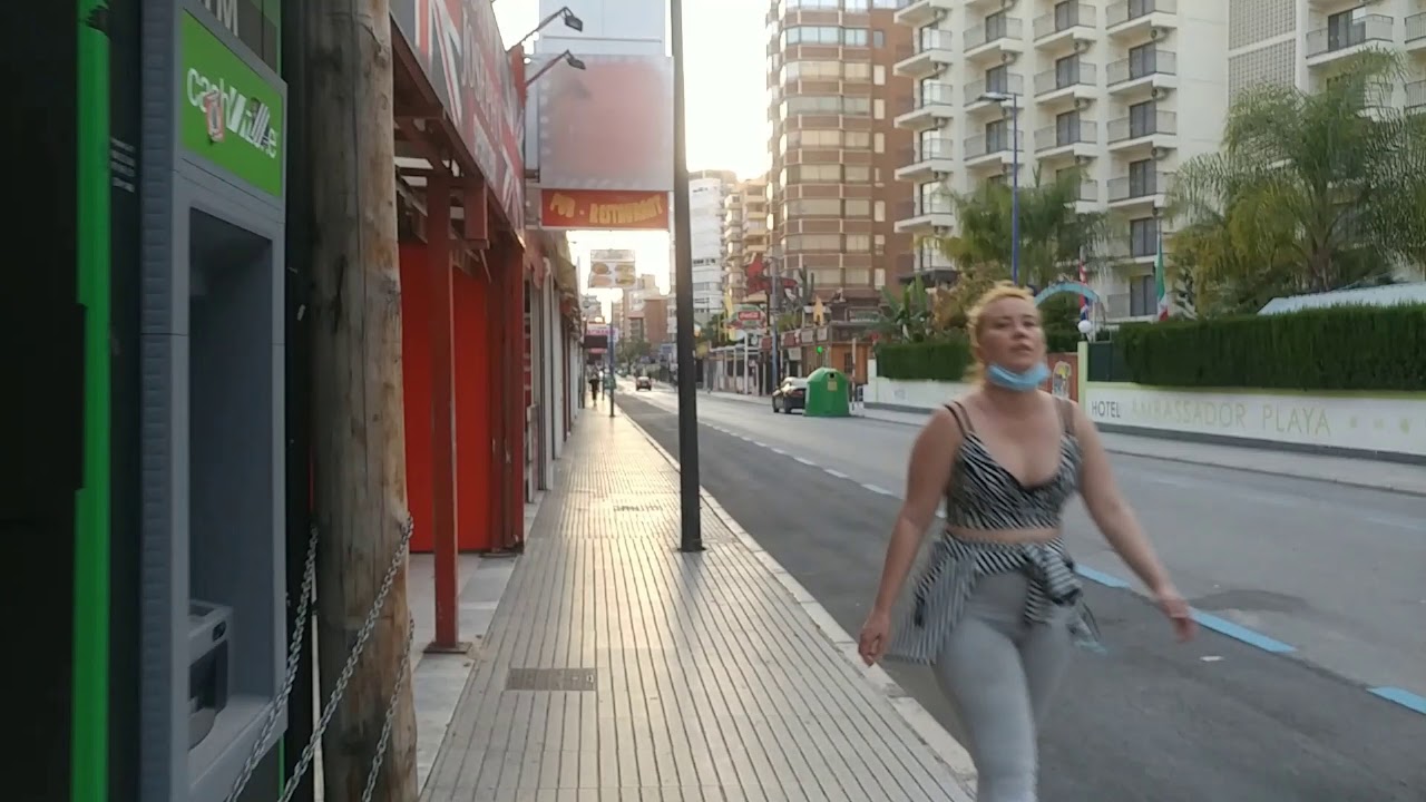a walk along the british strip benidorm