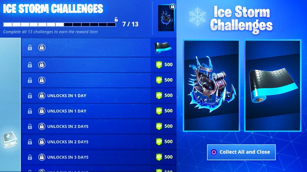 The NEW Fortnite ICE STORM CHALLENGES! (Fortnite Free Rewards)