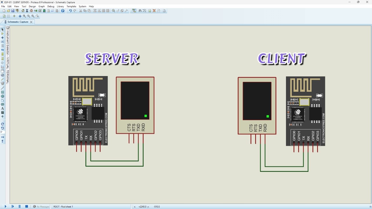 Библиотека Proteus для ESP8266 | ESP-01