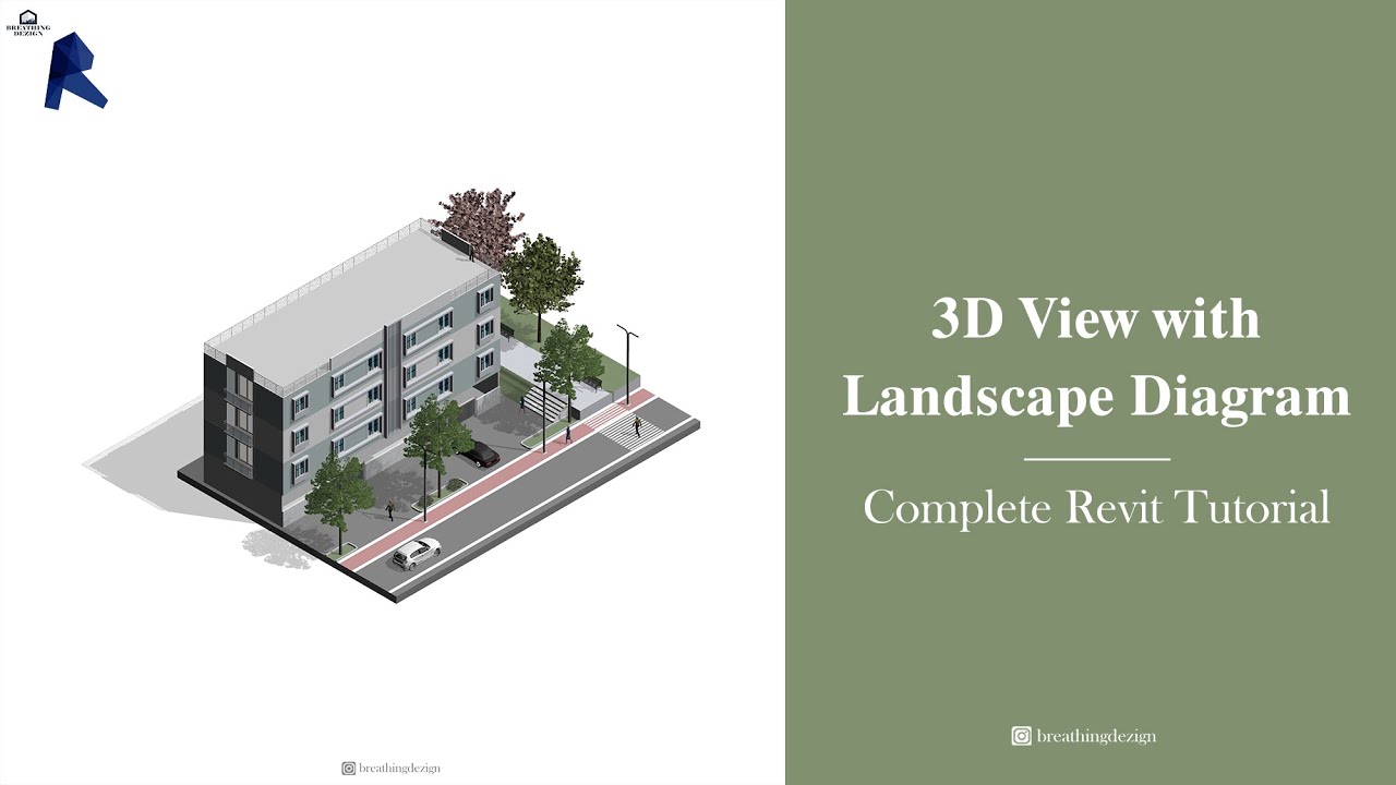 3D View with Landscape Diagram | Complete Revit Tutorial