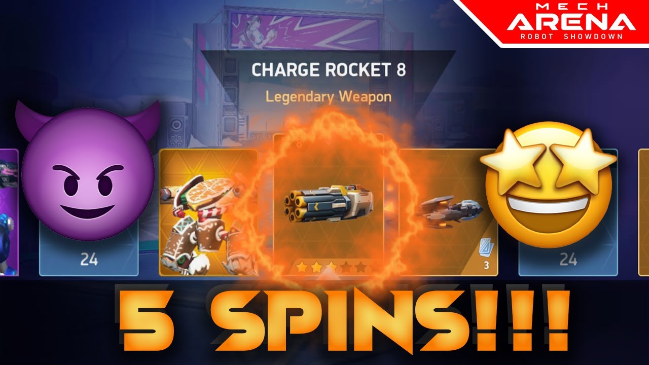 5 SPINS LUCK?! 😱 Got Charge Rocket 8 FAST | Eclipse Speed Build Test (70% Boost!) | Mech Arena 🔥