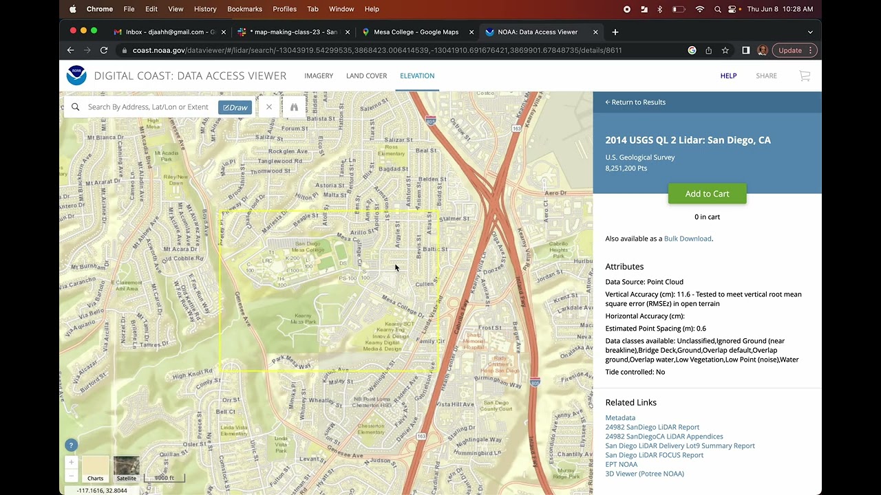 Getting LIDAR and Aerial Imagery from NOAA