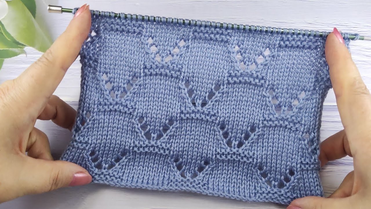 Lace Stitch Knit Pattern | Ajourmuster stricken | Punto Traforato ai ferri | Point Ajouré de Tricot