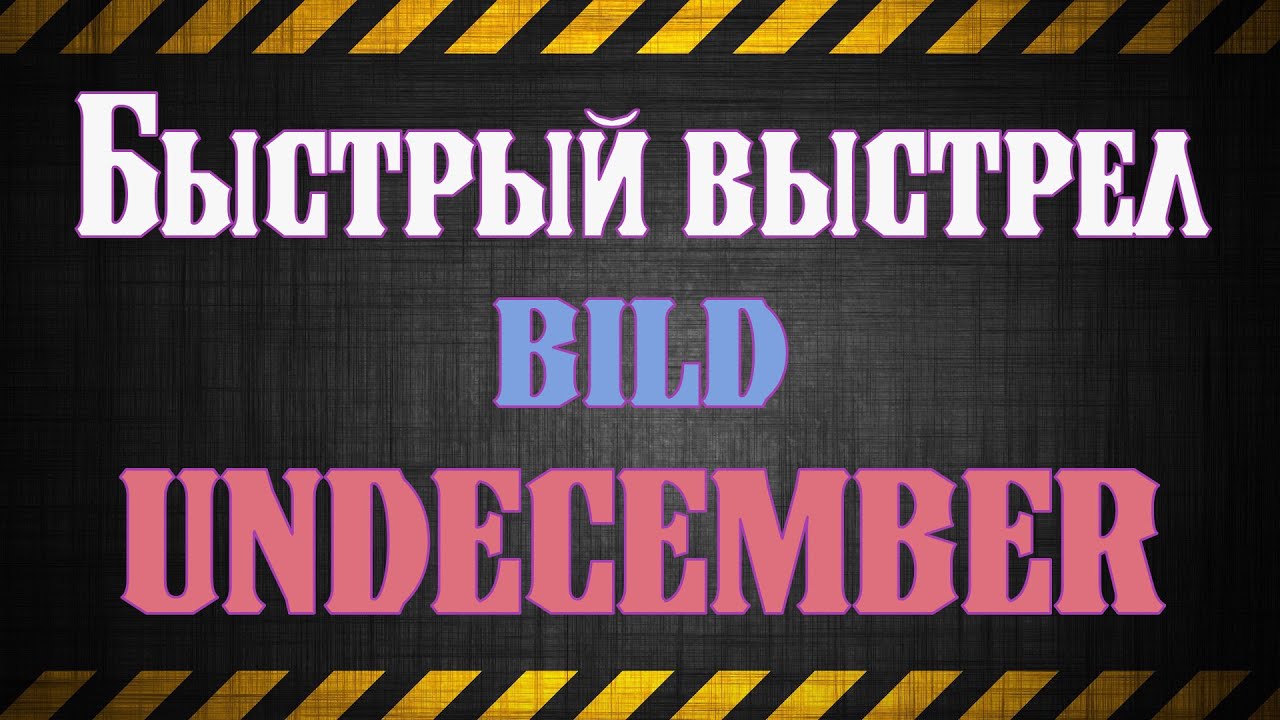 Быстрый выстрел - BILD - UNDECEMBER
